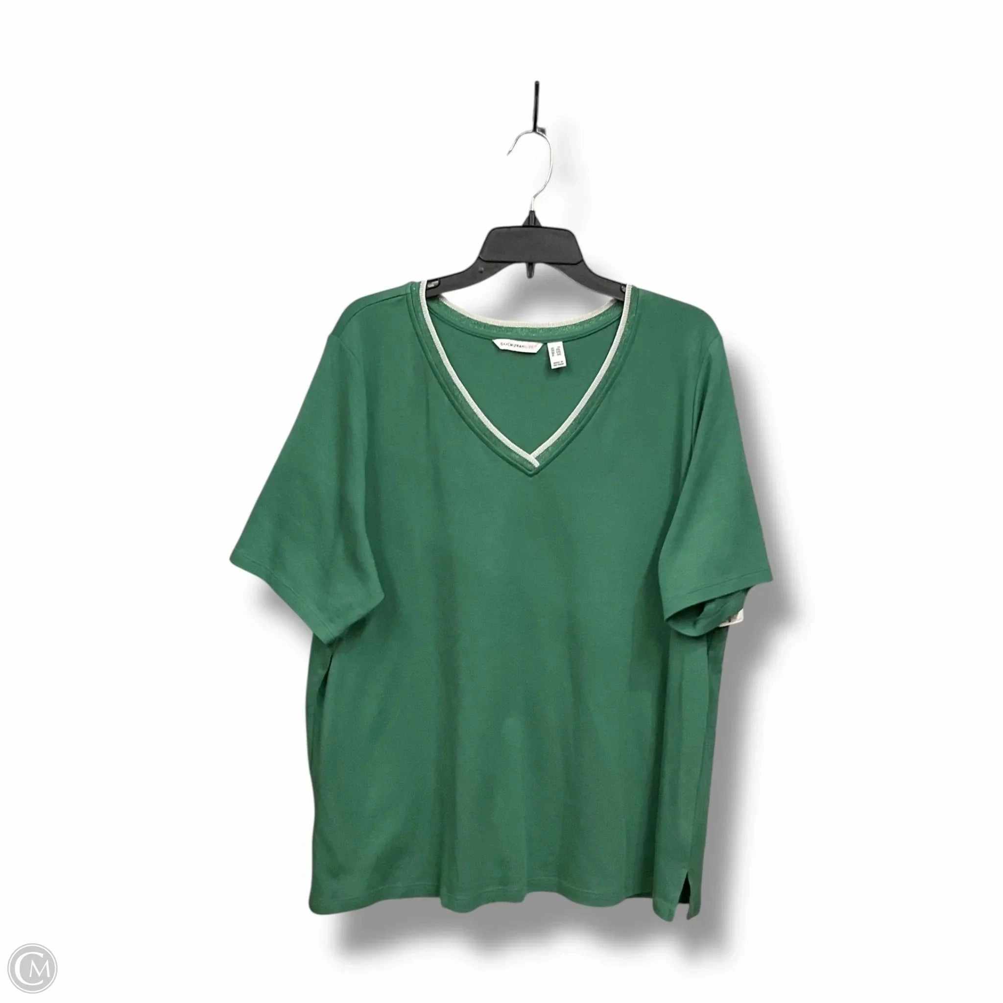 High-Quality Fabric Perfect for Outdoors Top Short Sleeve By Isaac Mizrahi In Green, Size: 2x