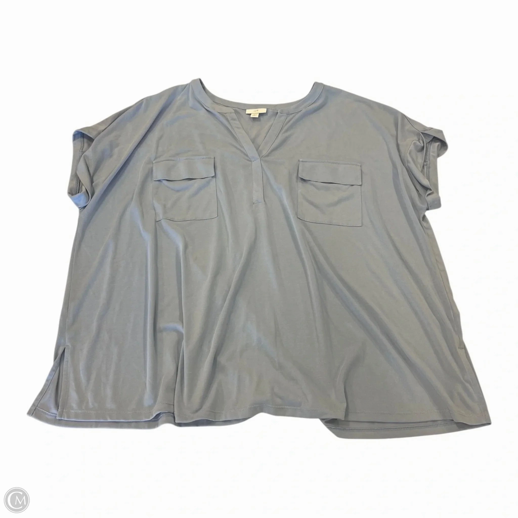 anniversary Top Short Sleeve By J. Jill In Blue, Size: 3x