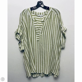 Stylish and Fun Top Short Sleeve By Jane And Delancey In Green, Size: 2x