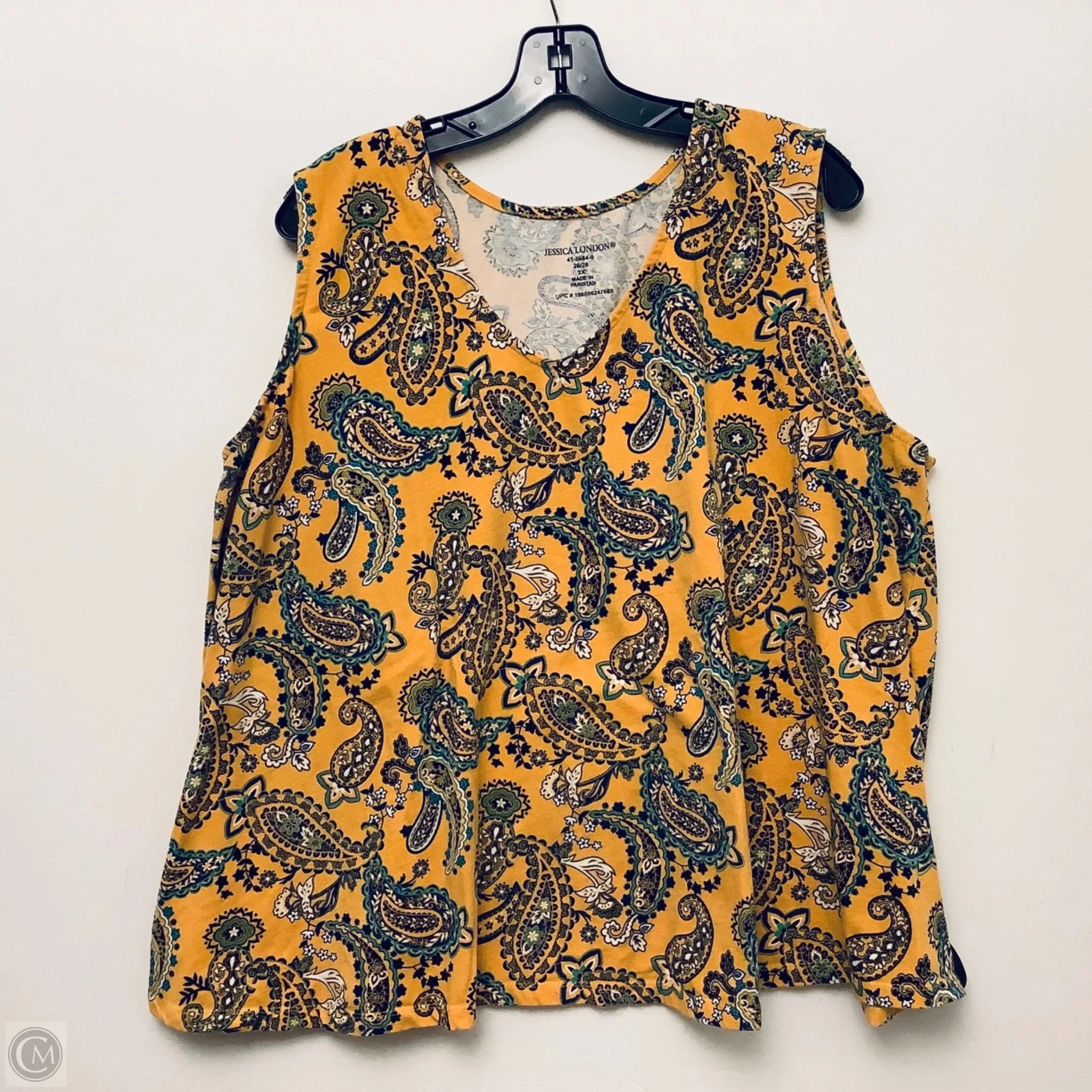 Top Short Sleeve By Jessica London In Yellow, Size: 2x Cozy Style