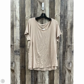 EasyCareFabric Top Short Sleeve By Jones And Co In Tan, Size: 2x