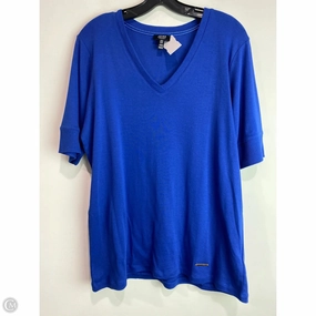 Cozy Wear Fit Top Short Sleeve By Jones New York In Blue, Size: 1x