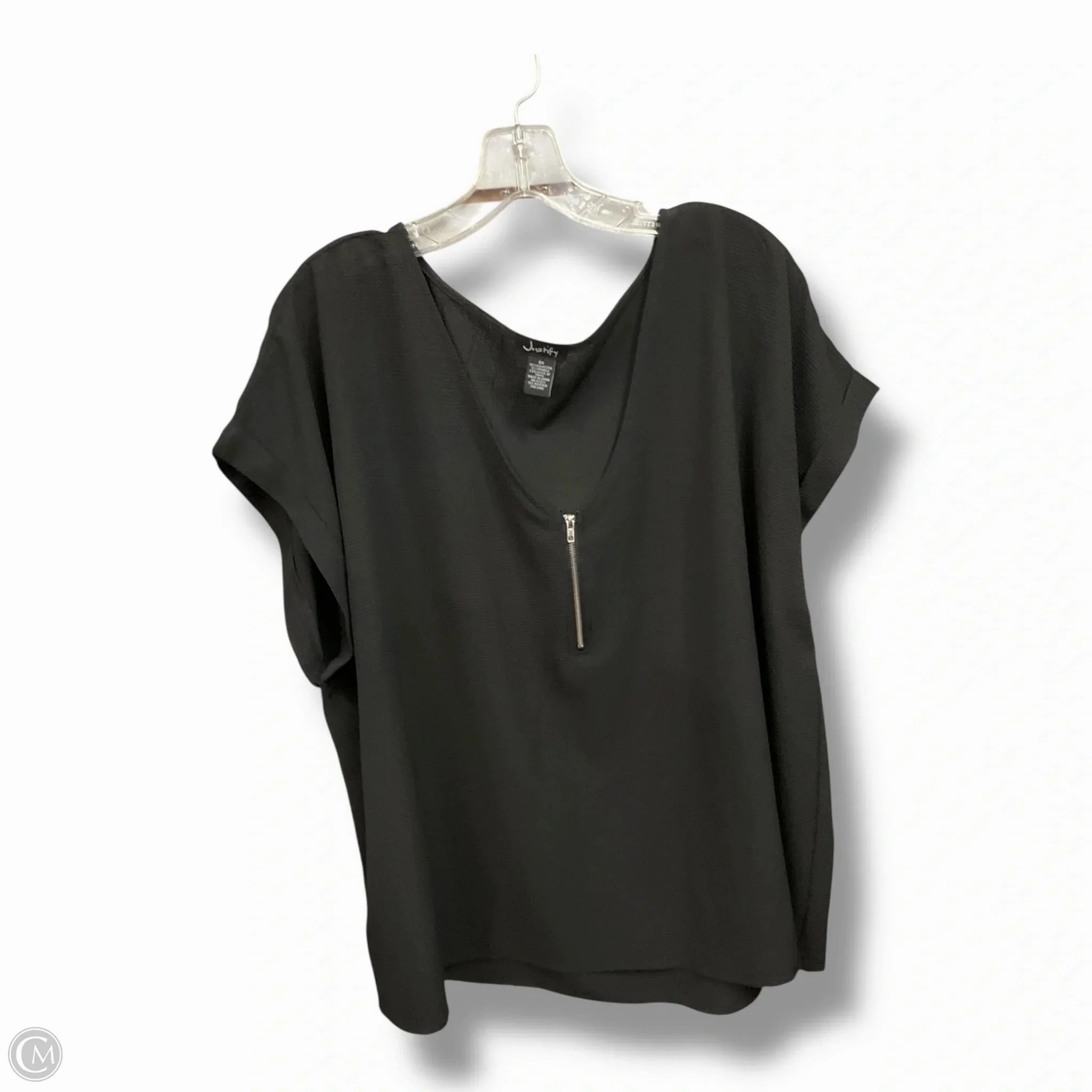 Simple Comfort Look Bohemian freedom Top Short Sleeve By Justify In Black, Size: 3x
