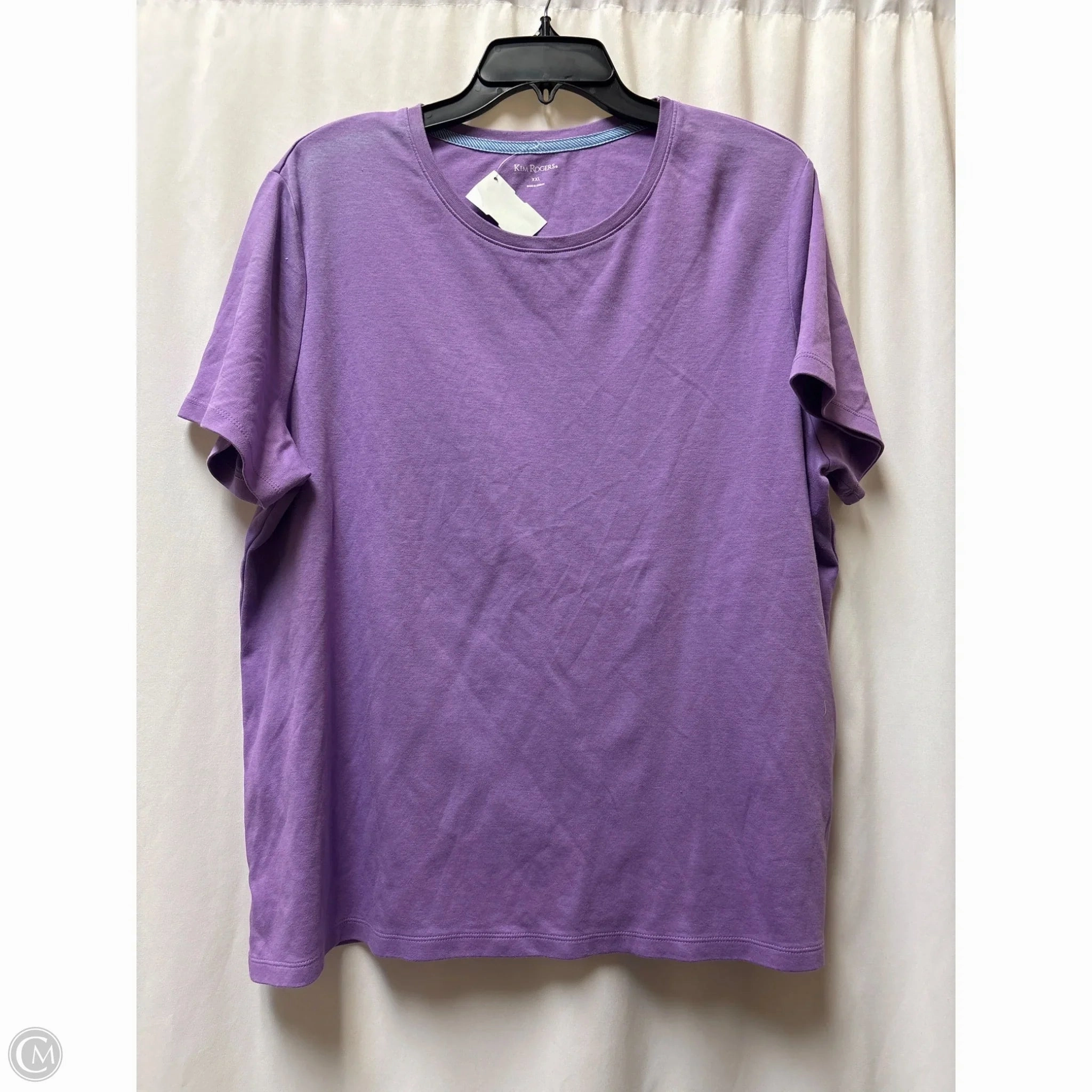Top Short Sleeve By Kim Rogers In Purple, Size: Xxl Quick Dry Fit