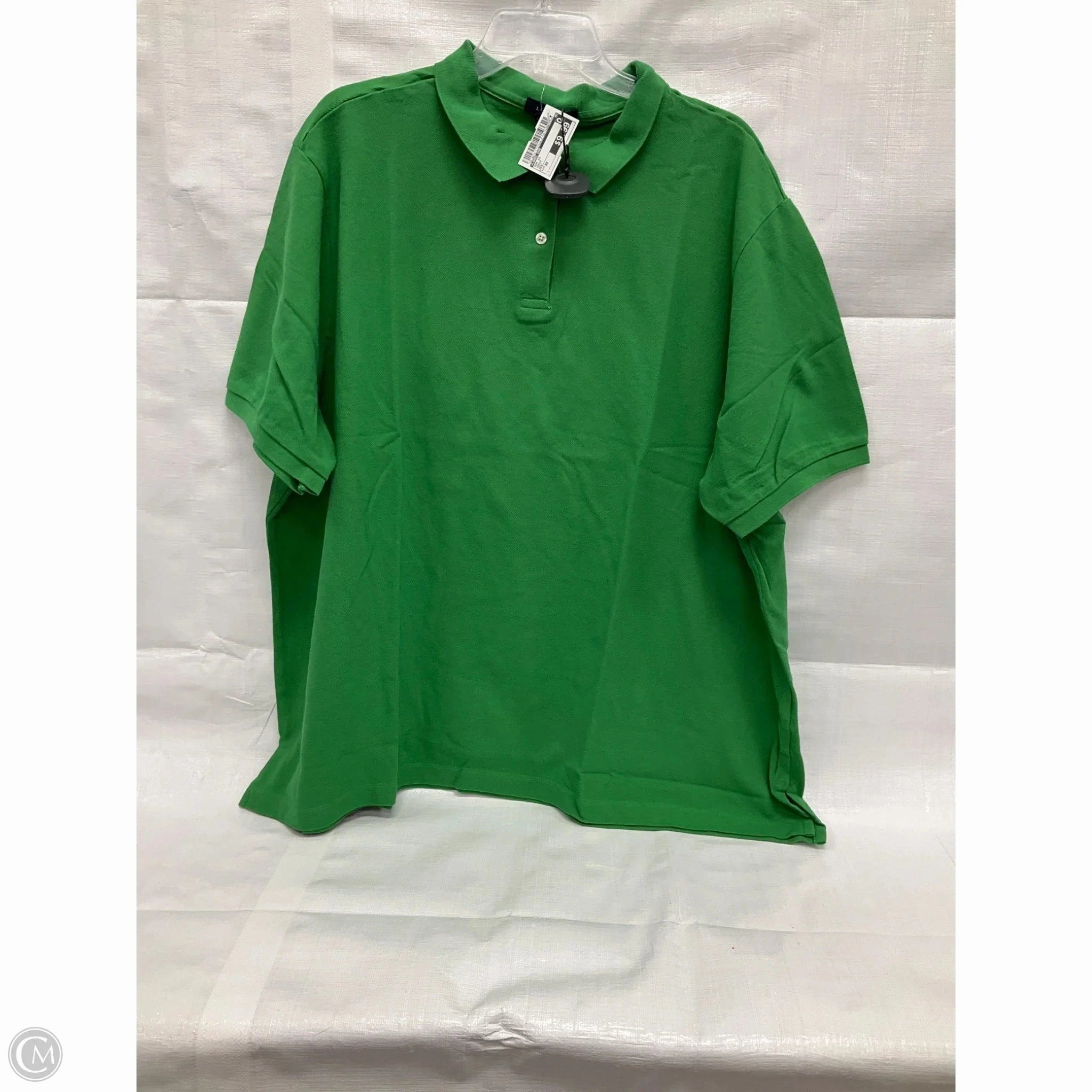 Top Short Sleeve By Lands End In Green, Size: 3x Micro Perforation