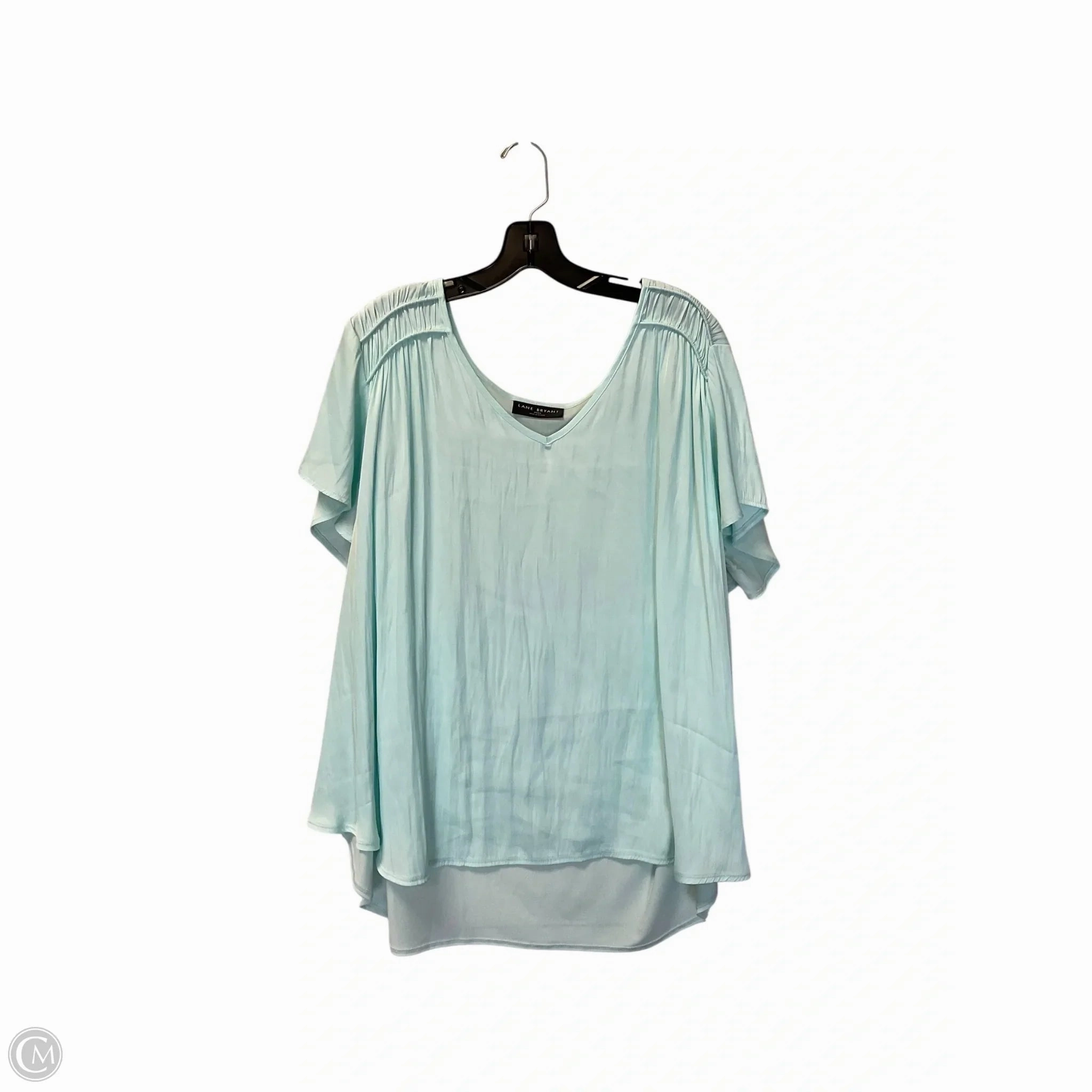 FlexibleKnit Stretchy Fit Top Short Sleeve By Lane Bryant In Aqua, Size: 2x