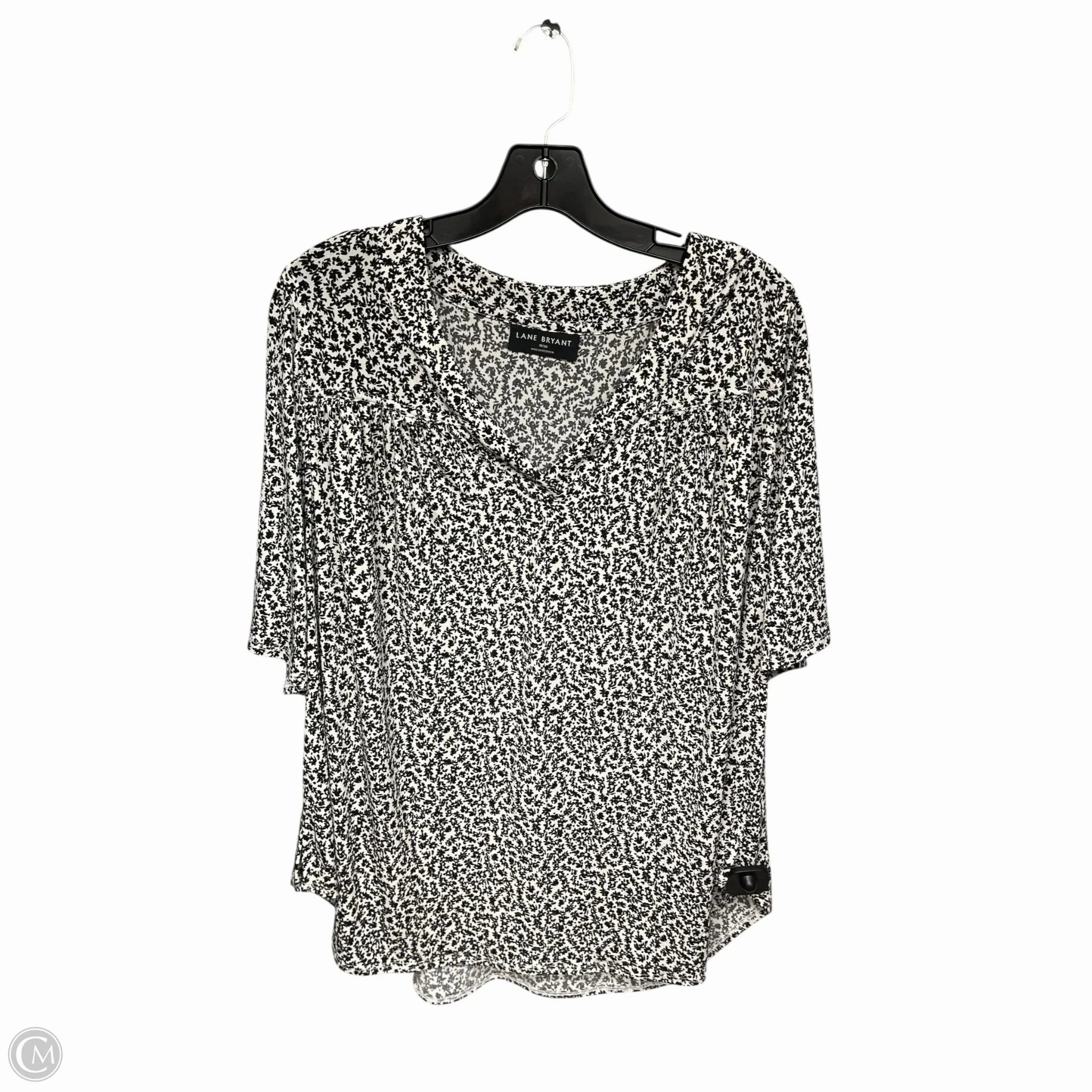 Quick Comfort Design Premium Comfort Top Short Sleeve By Lane Bryant In Black & White, Size: 2x