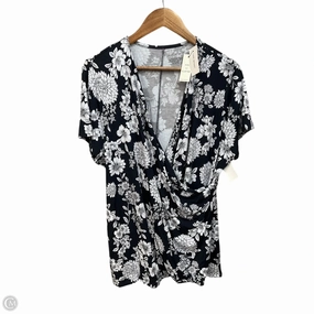 Top Short Sleeve By Lane Bryant In Black & White, Size: 2x homecoming