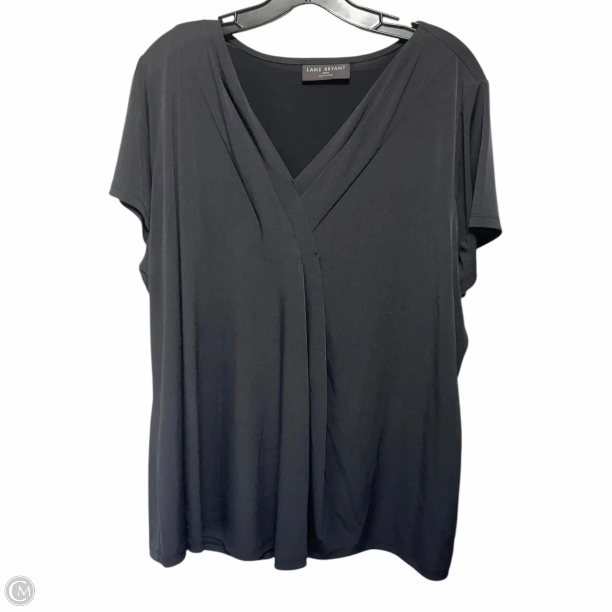 Top Short Sleeve By Lane Bryant In Black, Size: 1x Weekend Smart Reinforced Shoulder Seams
