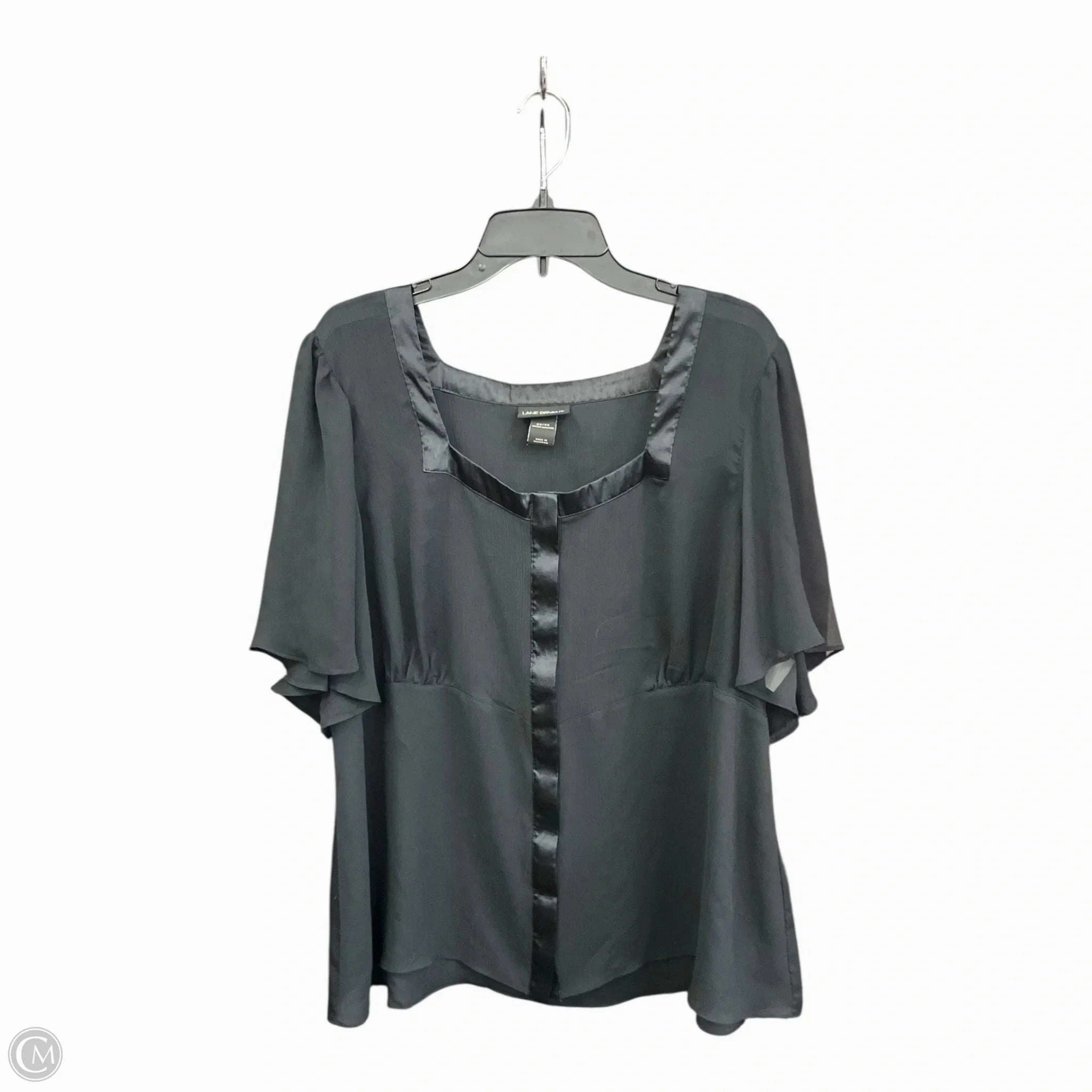 Top Short Sleeve By Lane Bryant In Black, Size: 2x Fashion Comfort