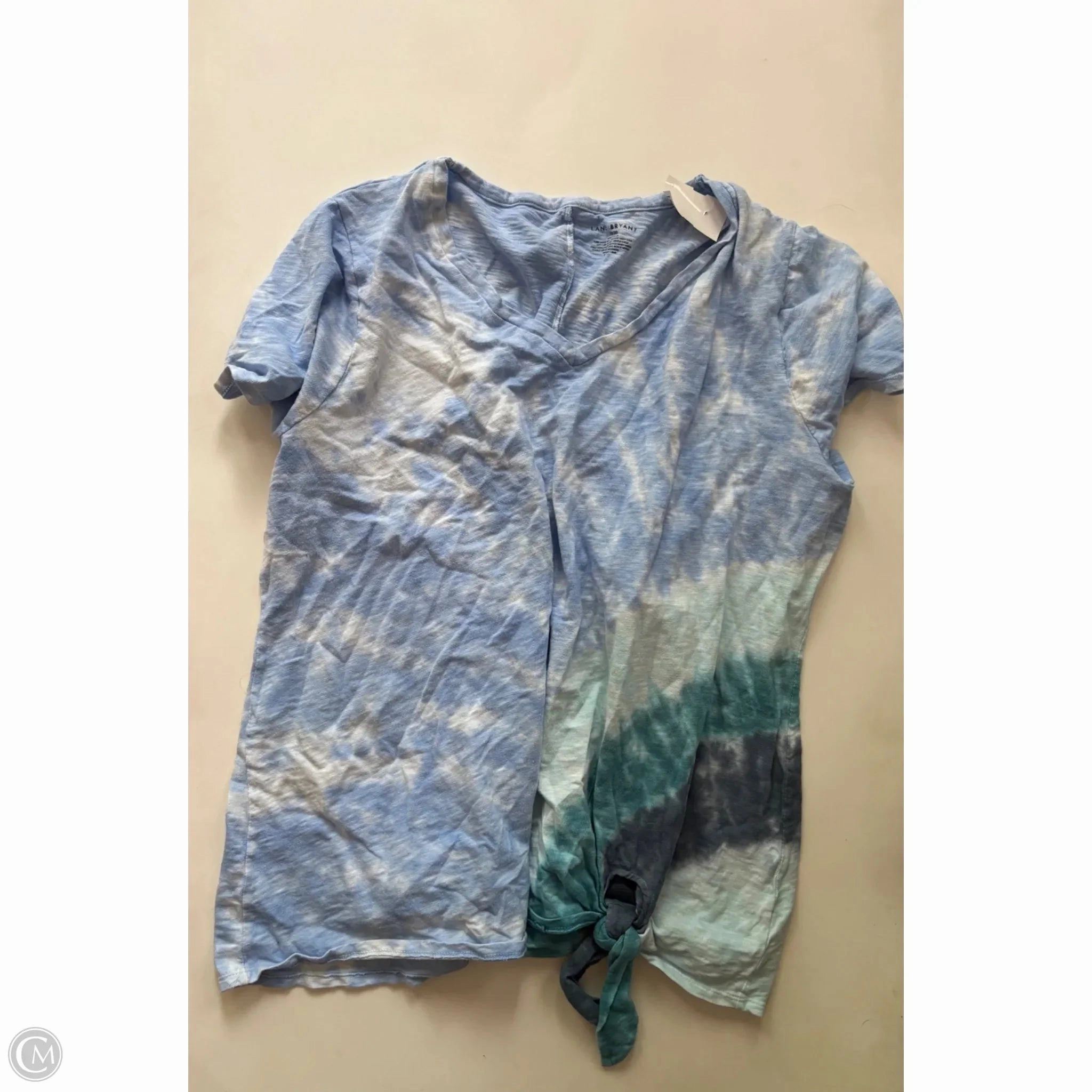 Casual Touch Daily Favorite Top Short Sleeve By Lane Bryant In Blue, Size: 1x