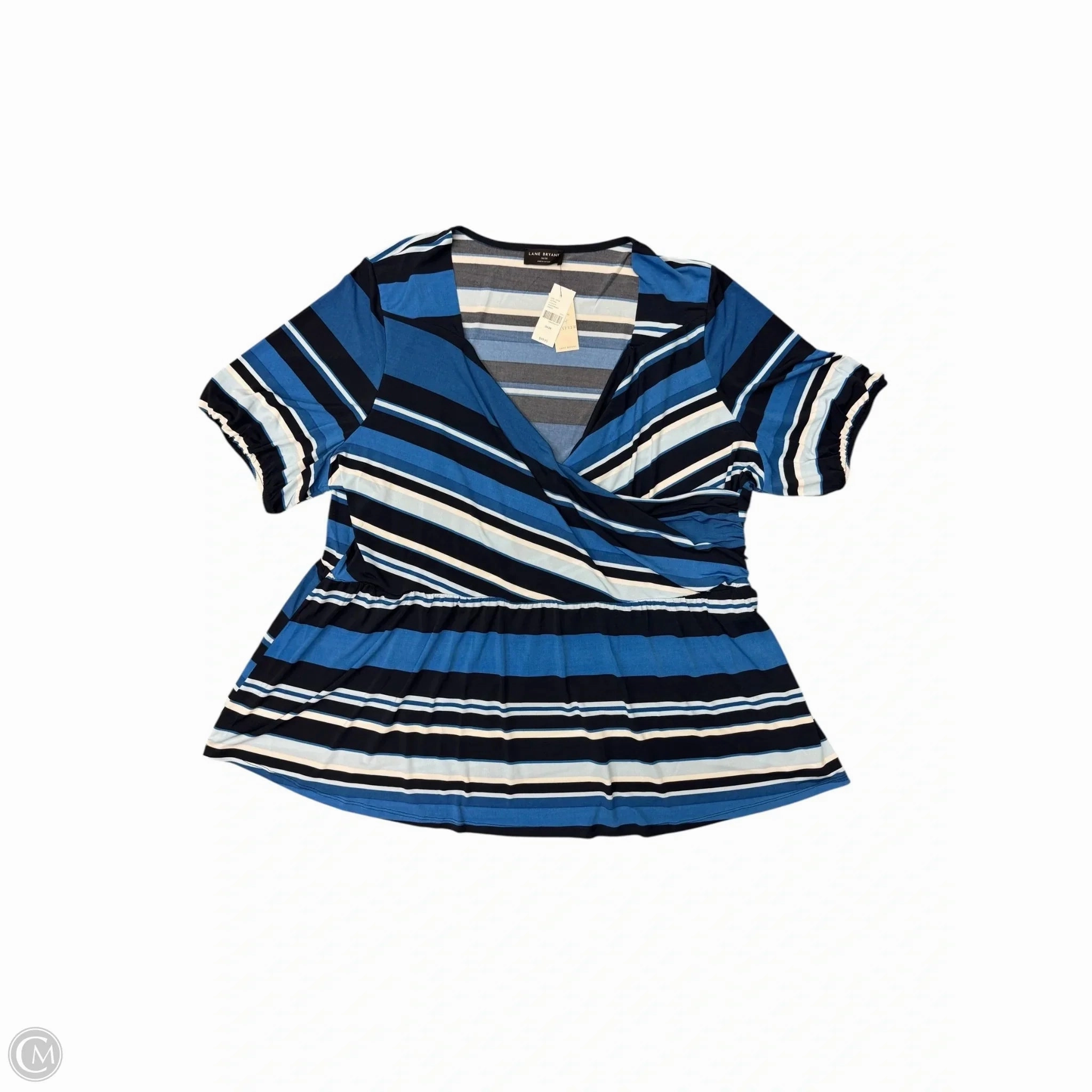 Top Short Sleeve By Lane Bryant In Blue, Size: 3x Comfy Essentials Wear Oversized Cut