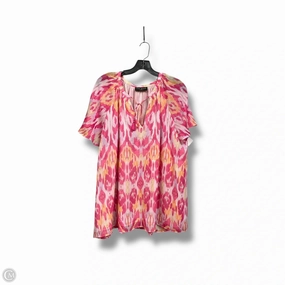 Top Short Sleeve By Lane Bryant In Multi-colored, Size: 3x Stretchable Armholes Non Irritating Tags