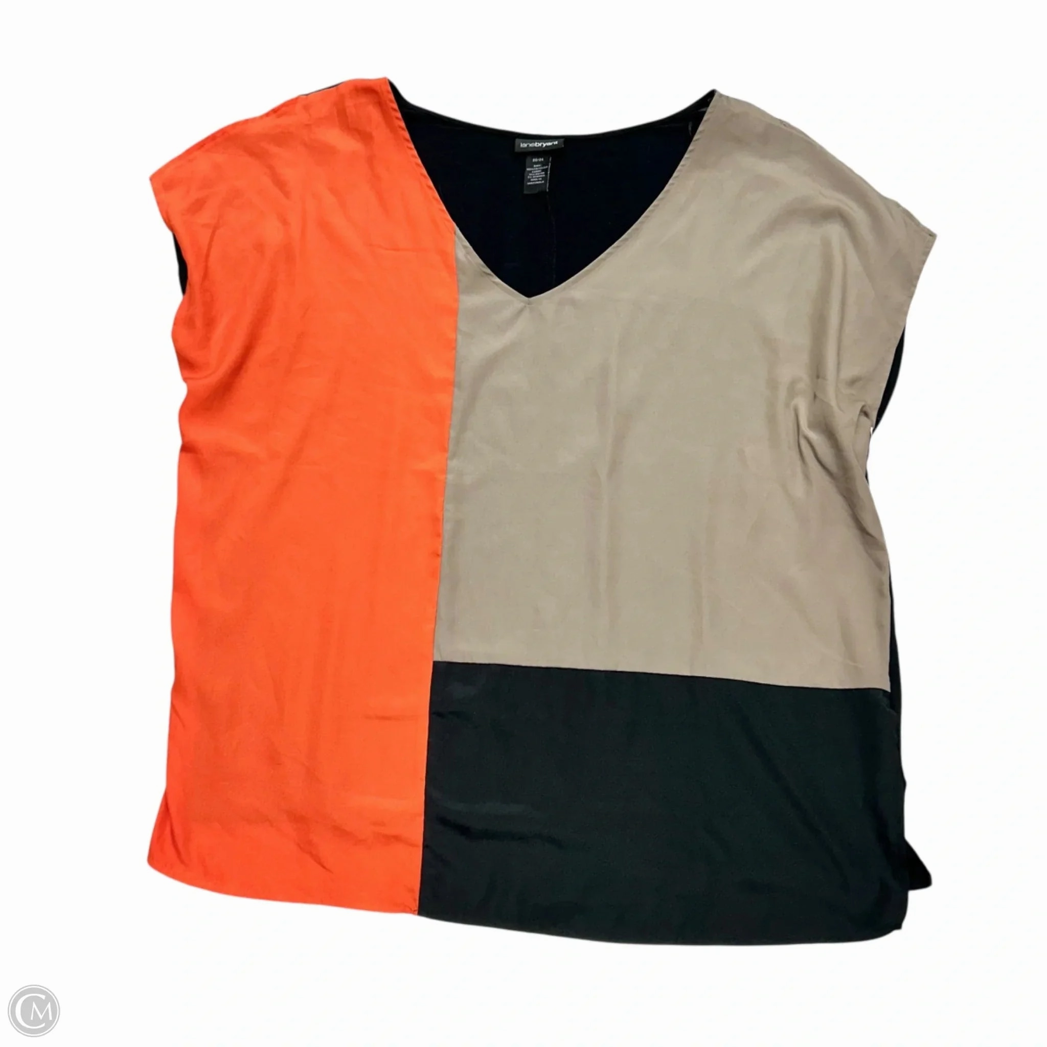 Top Short Sleeve By Lane Bryant In Multi-colored, Size: 3x Casual Chic