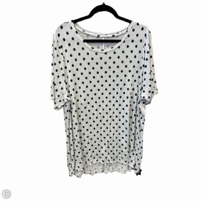 Top Short Sleeve By Lane Bryant In Polkadot Pattern, Size: 3x Athletic Comfort Wear Tight Fit