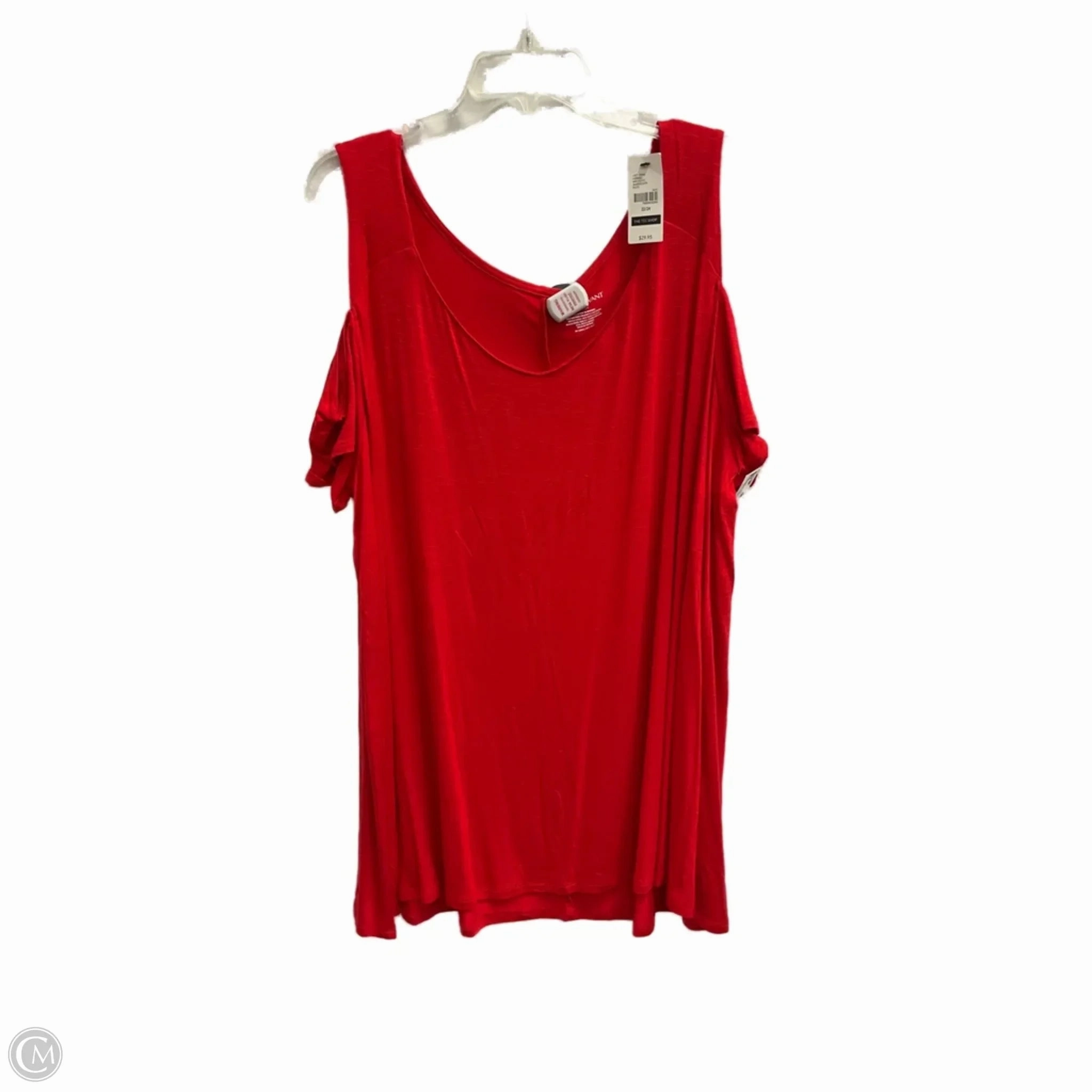 Top Short Sleeve By Lane Bryant In Red, Size: 2x SoftTouchFinish