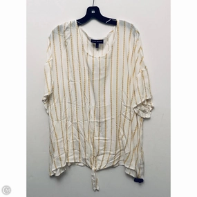 AntiPillingTreatment Fit Design Top Short Sleeve By Lane Bryant In Striped Pattern, Size: 2x