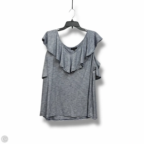 Light and Breathable Holiday Casual Top Short Sleeve By Lane Bryant In Striped Pattern, Size: 2x