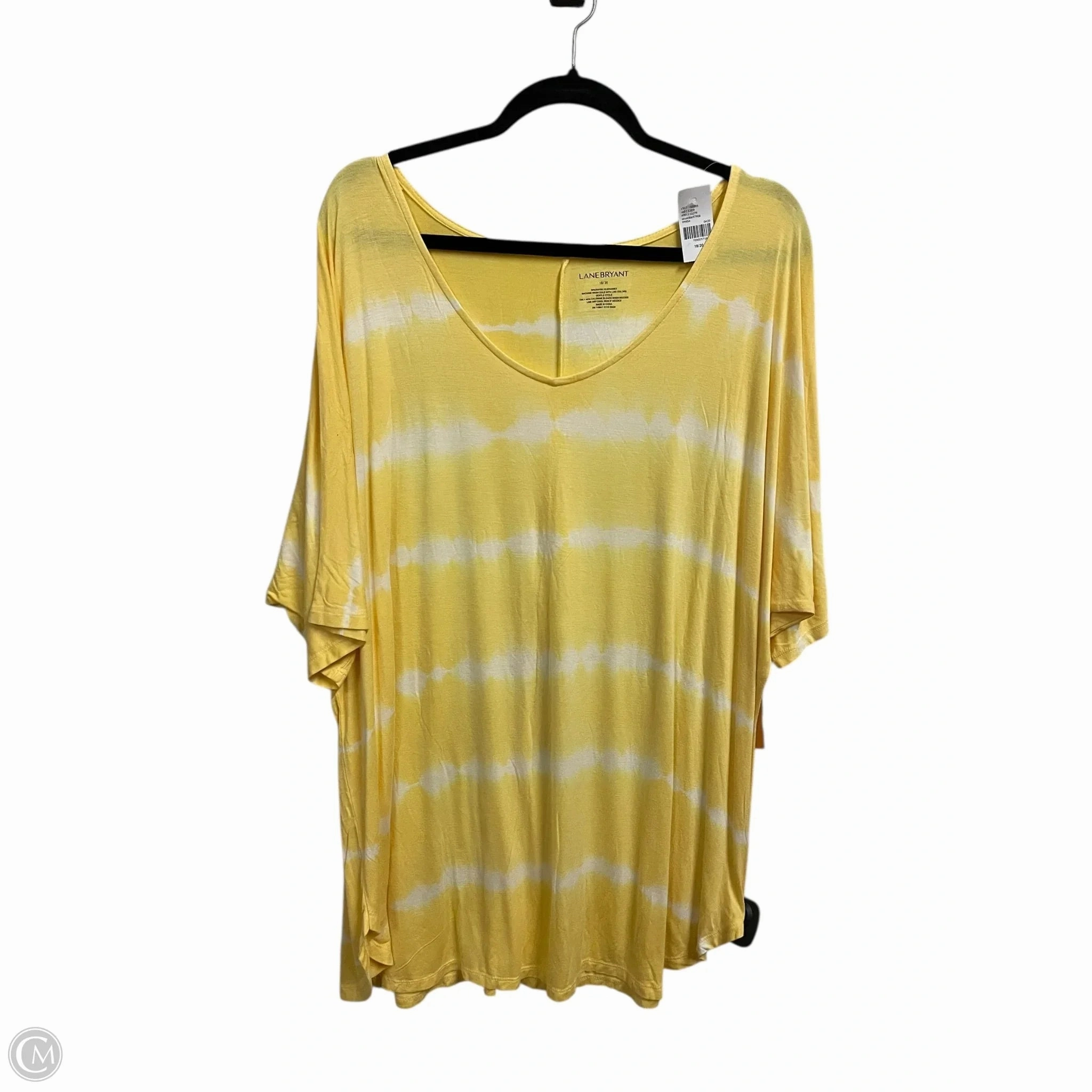Classic timelessness Simple Yet Cozy Top Short Sleeve By Lane Bryant In Yellow, Size: 1x