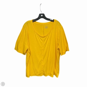 Top Short Sleeve By Lane Bryant In Yellow, Size: 3x Multi Panel Structure Trendy Casual Wear