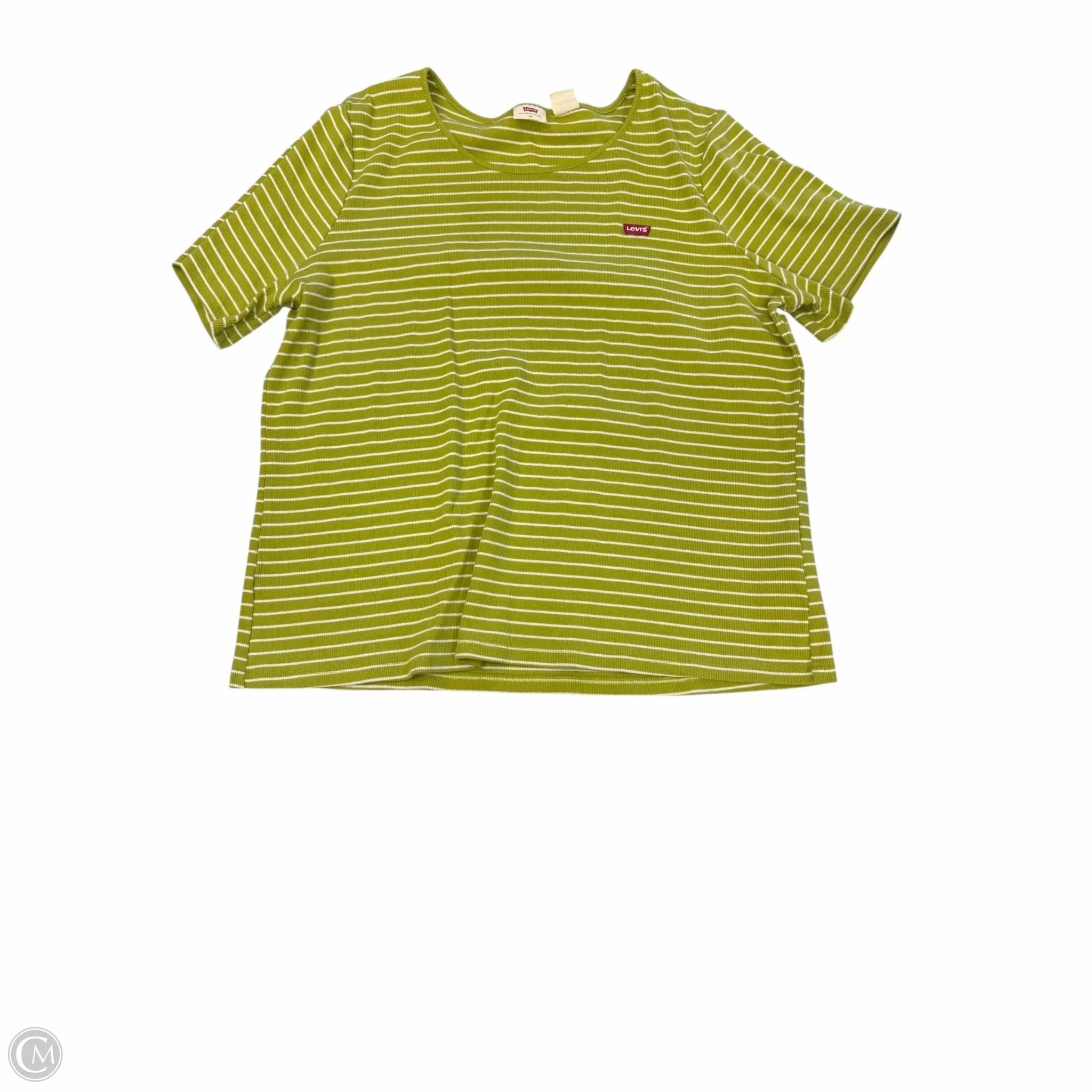 Top Short Sleeve By Levis In Striped Pattern, Size: 3x Stretchable AllWeatherComfort