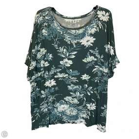 Casual Touch safe for skin Top Short Sleeve By Loft In Floral Print, Size: 2x