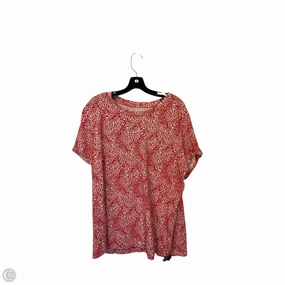 Anti Pilling Finish Top Short Sleeve By Loft In Red, Size: 2x