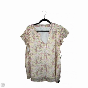Street Style Trend Top Short Sleeve By Lucky Brand In Floral Print, Size: 3x