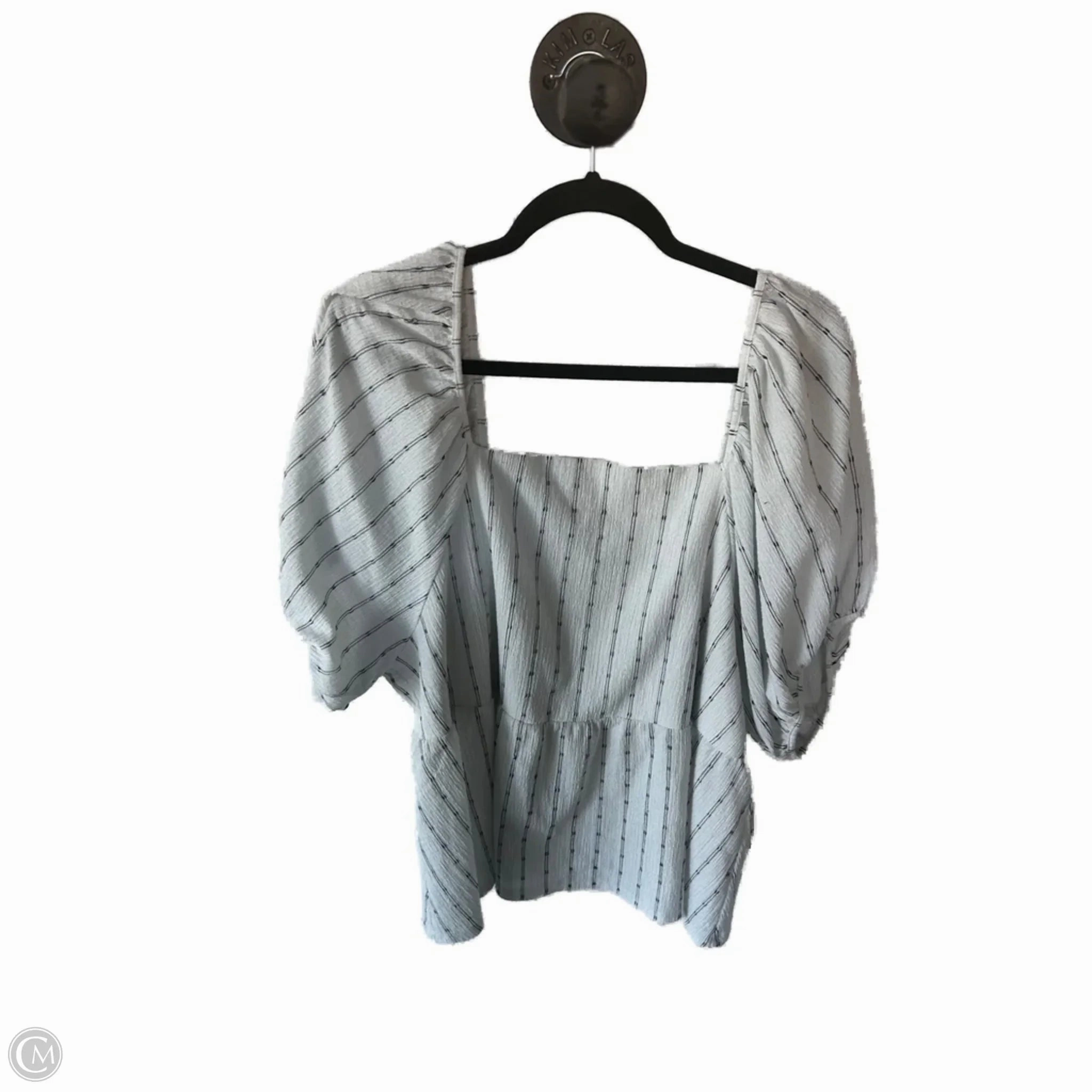 Top Short Sleeve By Madewell In Black & White, Size: 2x Active Fit Striped modernity