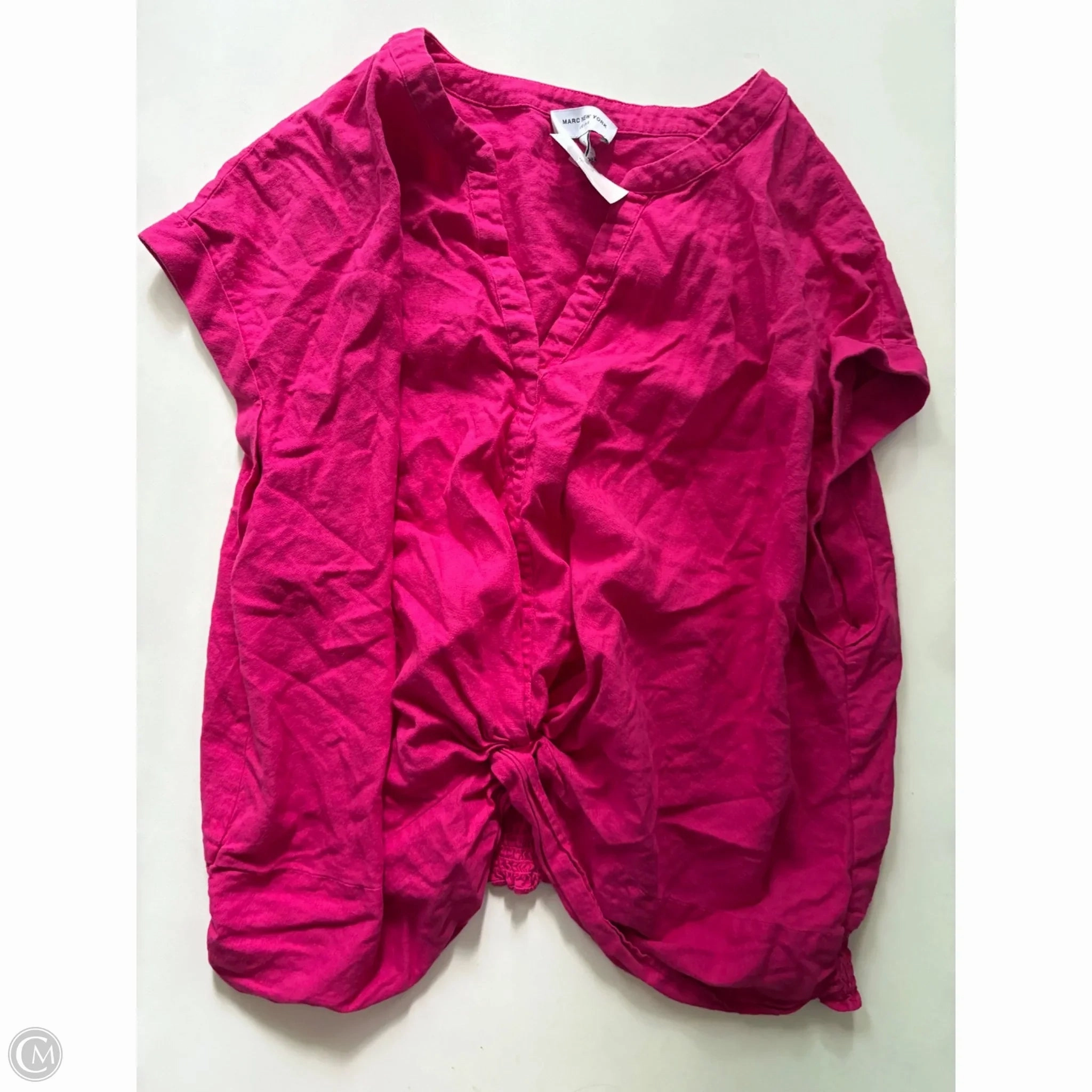 Top Short Sleeve By Marc New York In Pink, Size: 3x Dimensional Stability Weave Casual Performance