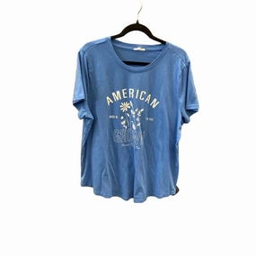 Athletic Comfort Wear Urban Fit Top Short Sleeve By Maurices In Blue, Size: 1x