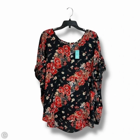 Top Short Sleeve By Maurices In Floral Print, Size: 3x Quick Comfort Wear
