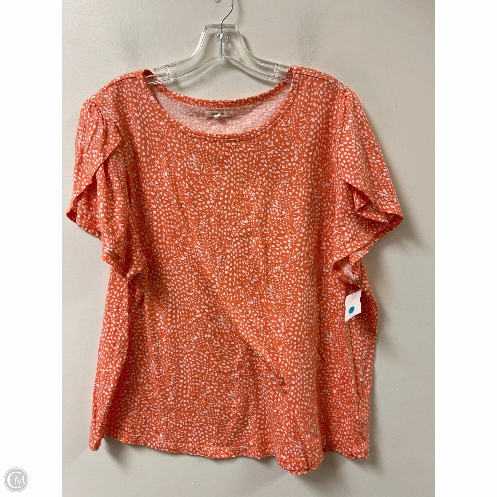 Chic Comfort Top Short Sleeve By Maurices In Orange, Size: 1x