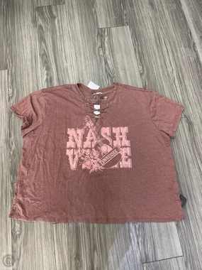 Minimal Comfort Style Sporty Active Wear Top Short Sleeve By Maurices In Red, Size: 4x