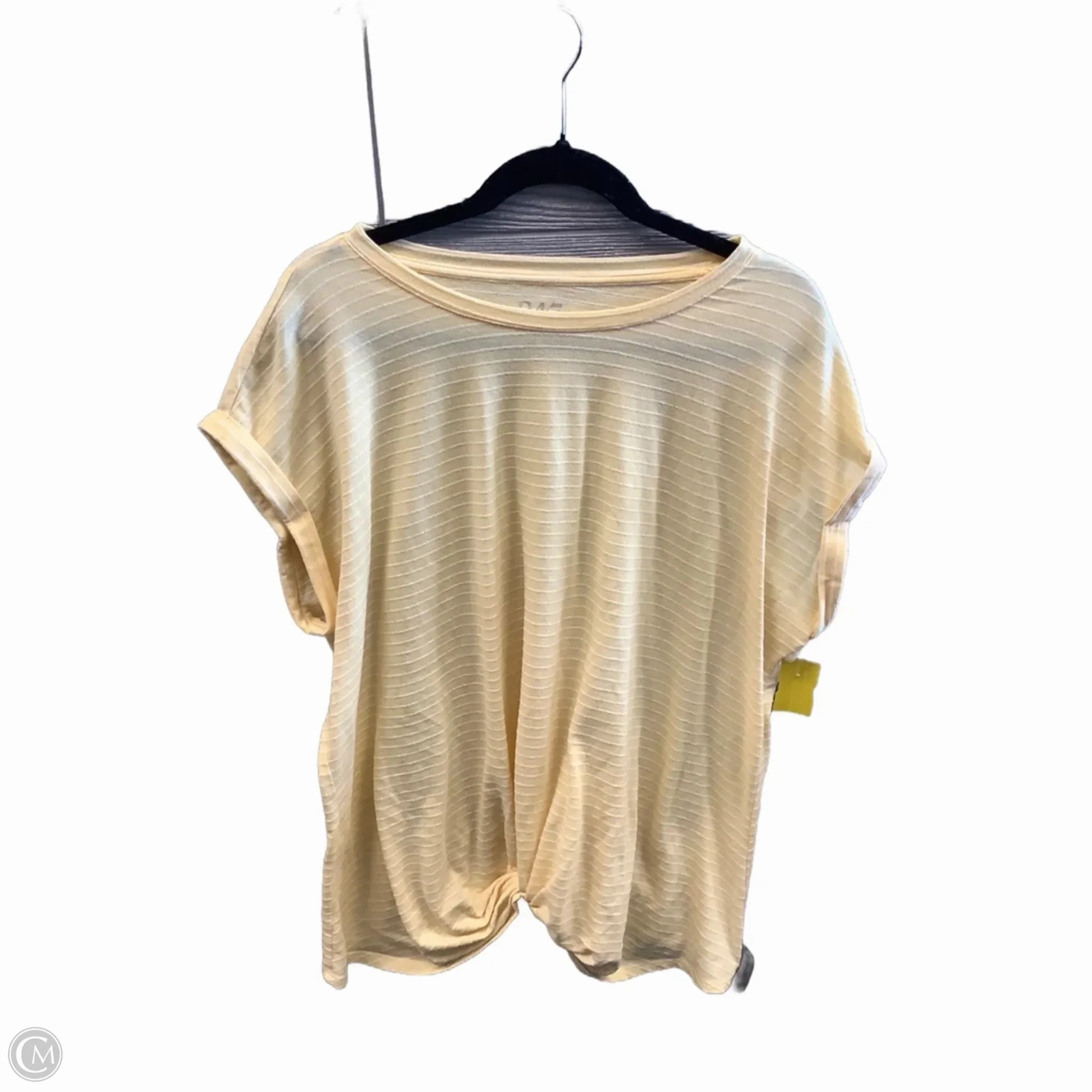 City Fashion Look Top Short Sleeve By Maurices In Yellow, Size: 1x