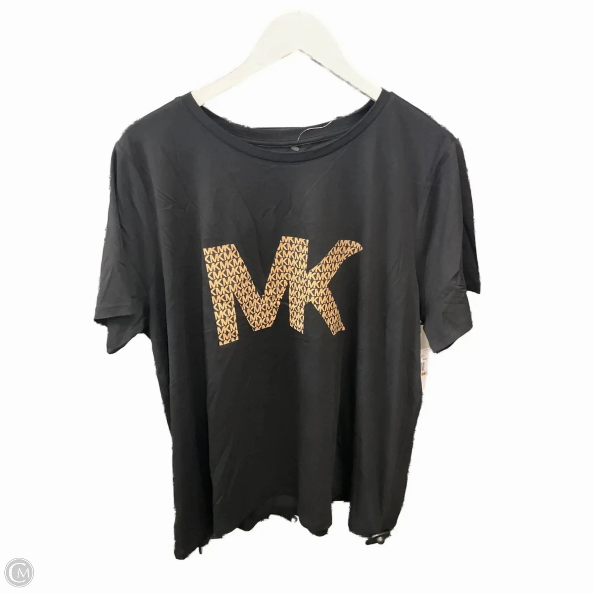 Top Short Sleeve By Michael By Michael Kors In Black, Size: 2x Cool Design Microfiber Blend