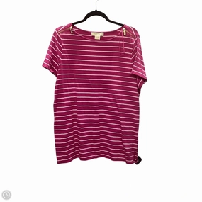 theater visit Active Fit Top Short Sleeve By Michael By Michael Kors In Pink, Size: 1x