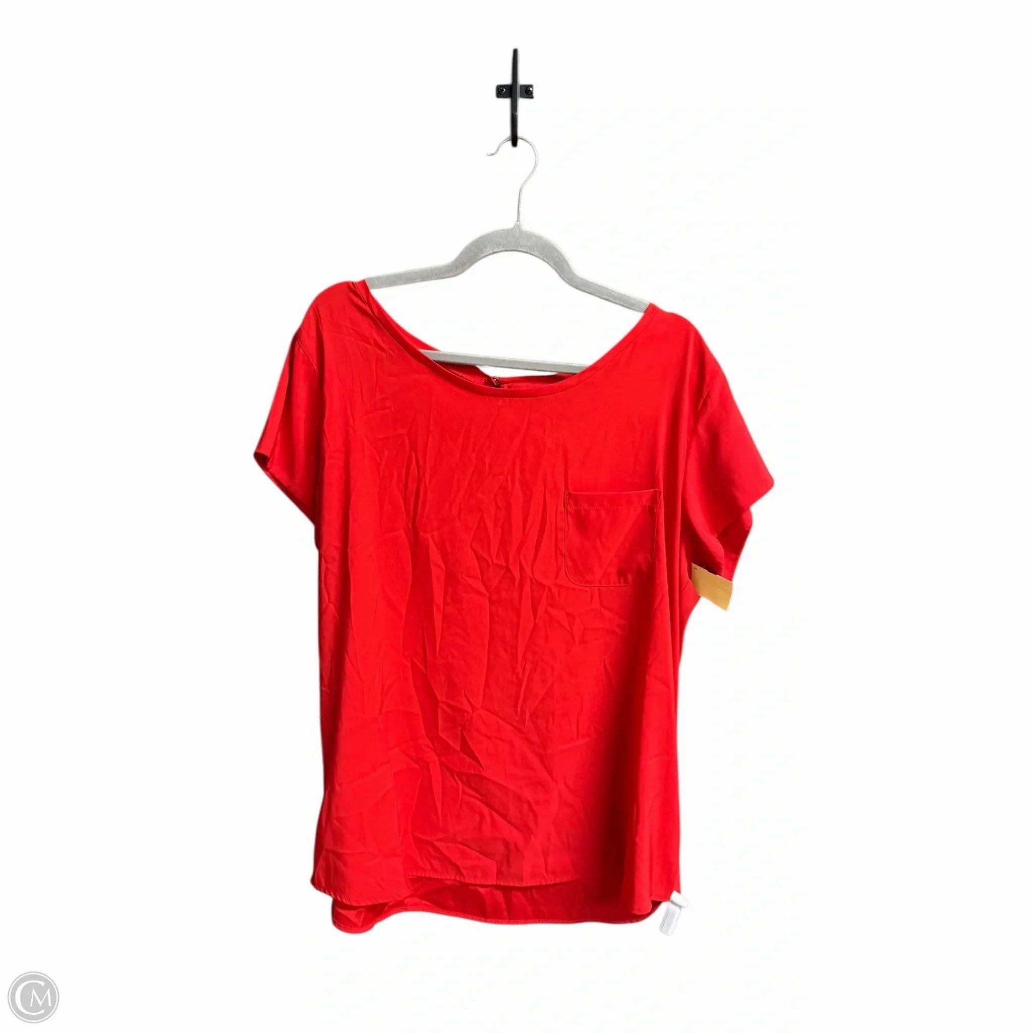 Top Short Sleeve By New York And Co In Red, Size: Xl Evergreen Active Essentials
