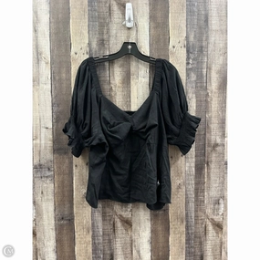 Top Short Sleeve By Nine West In Black, Size: 2x Comfort Design Chic