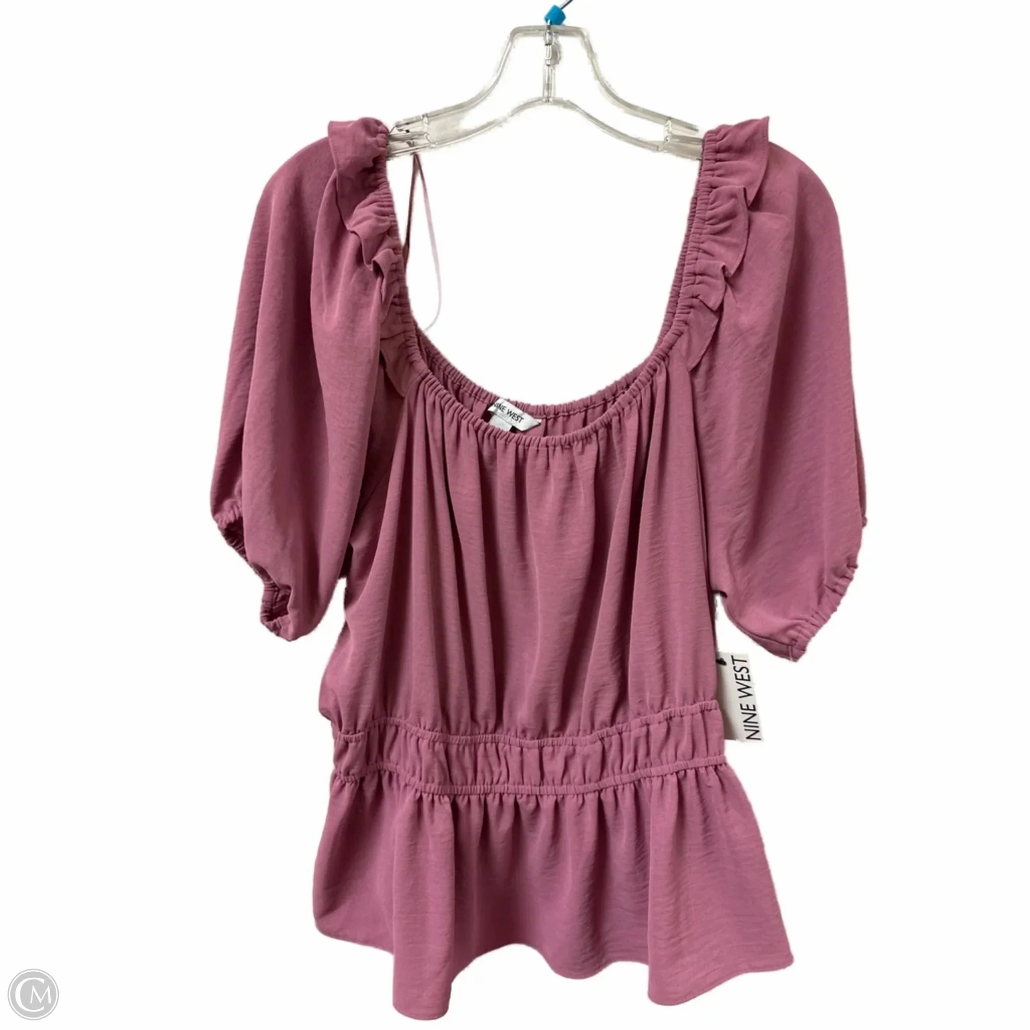 Top Short Sleeve By Nine West In Purple, Size: 1x Easy Wear Style Perfect Layer
