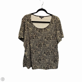 Top Short Sleeve By Notations In Black & Gold, Size: 1x Minimal Fashion