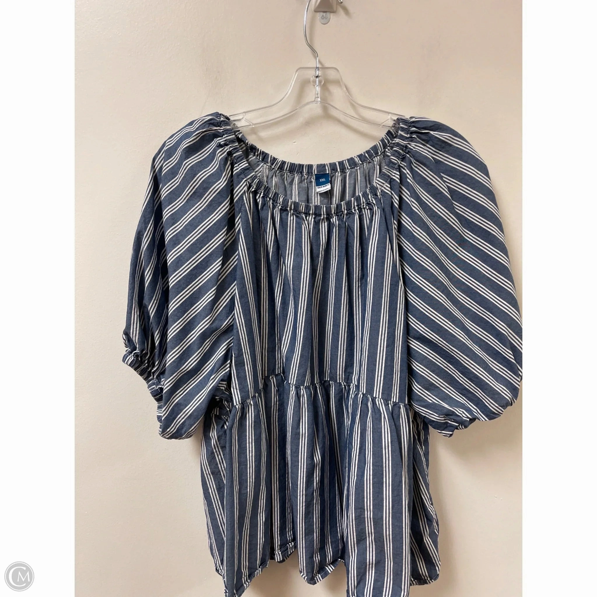 Top Short Sleeve By Old Navy In Blue, Size: 1x vacation wear Essential Fashion