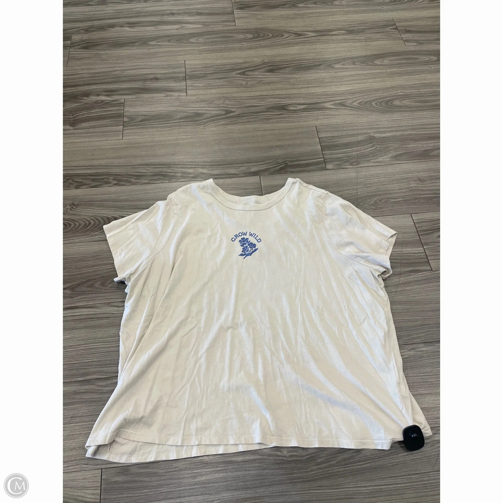 Sophisticated Casual Non Toxic Materials Top Short Sleeve By Old Navy In Cream, Size: 3x