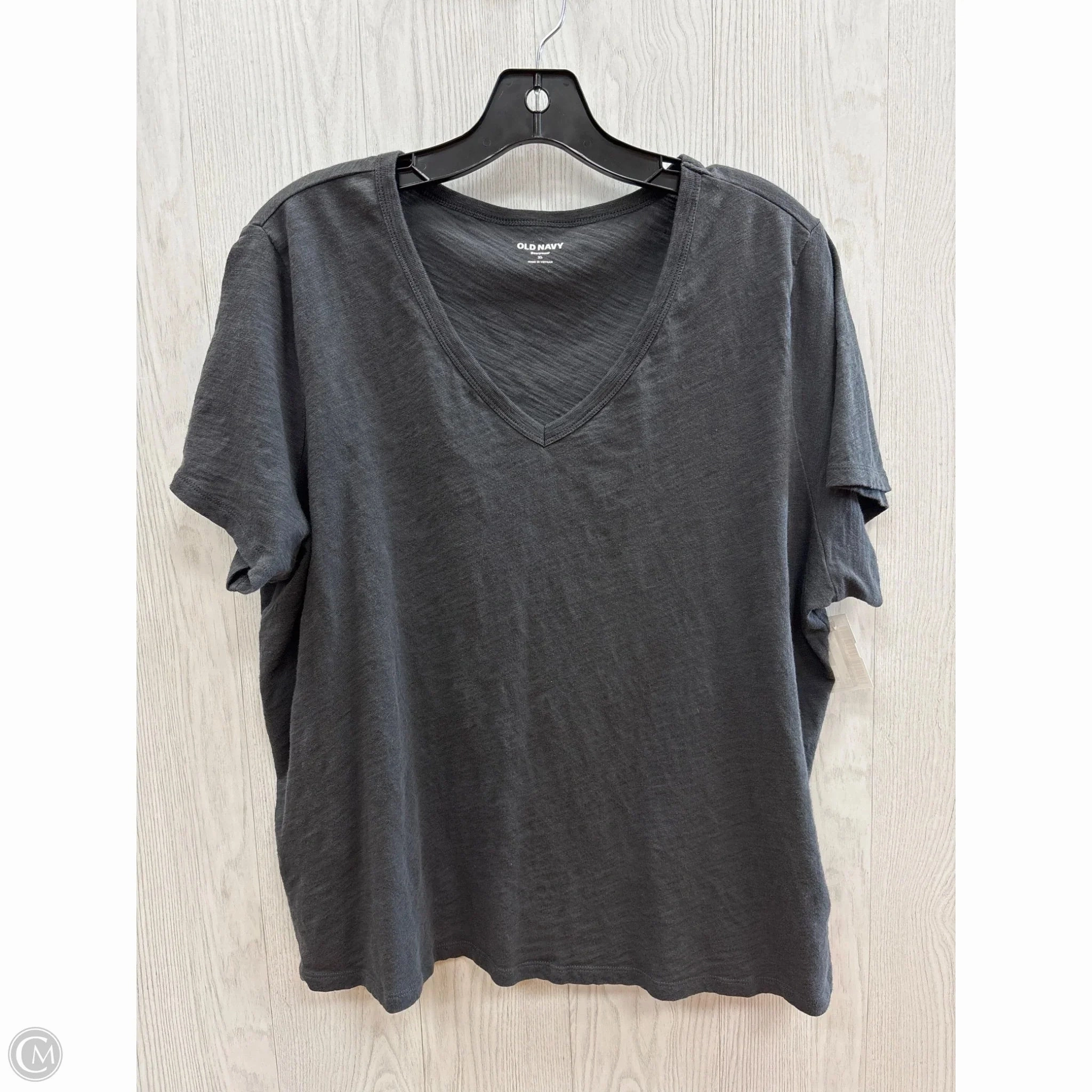 Adult Wear Sustainable Material Blend Top Short Sleeve By Old Navy In Grey, Size: Xl