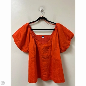 Easy Wear NonIrritating Fabric Top Short Sleeve By Old Navy In Orange, Size: 2x