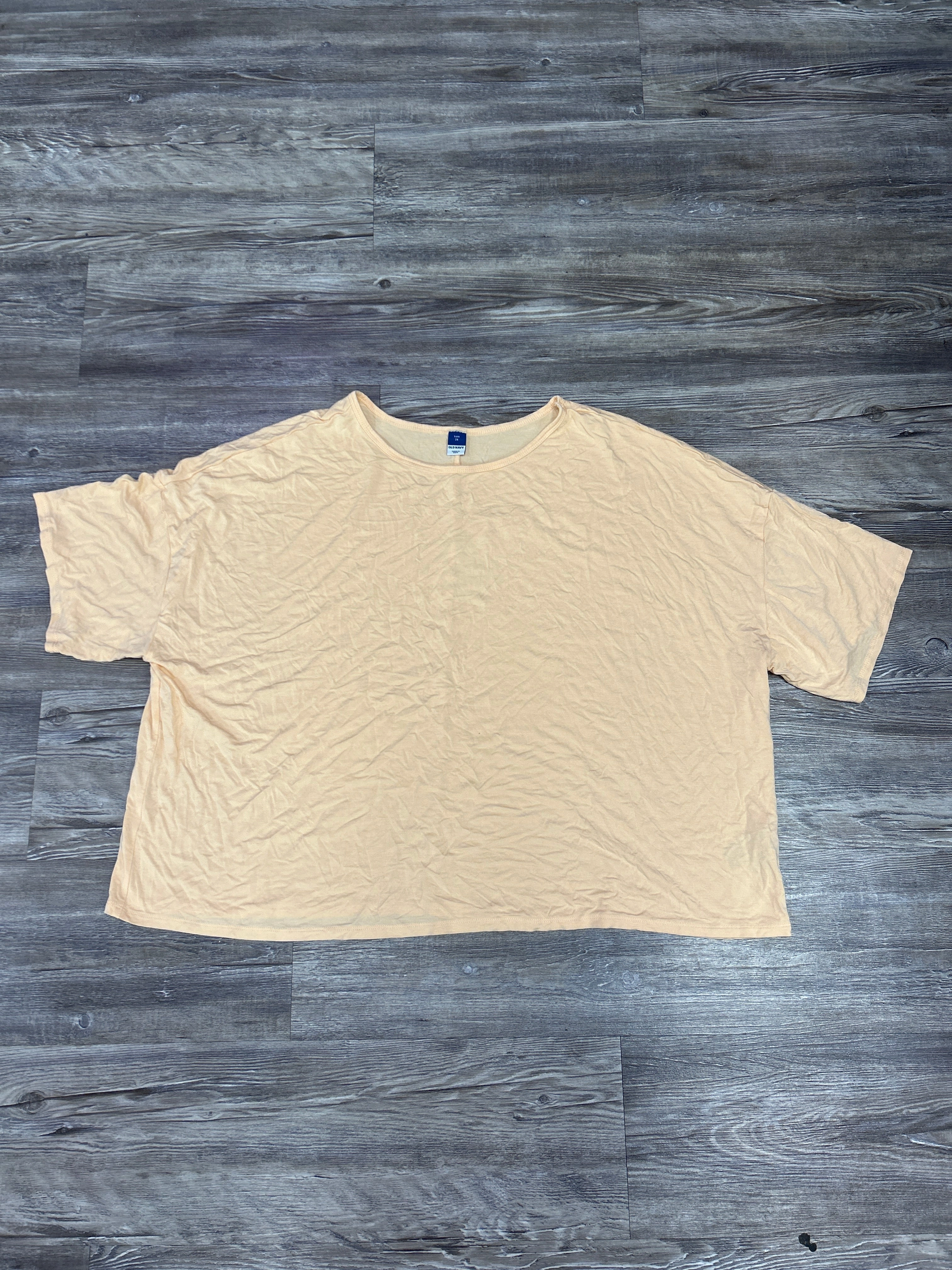 Top Short Sleeve By Old Navy In Orange, Size: 2x Abrasion resistant