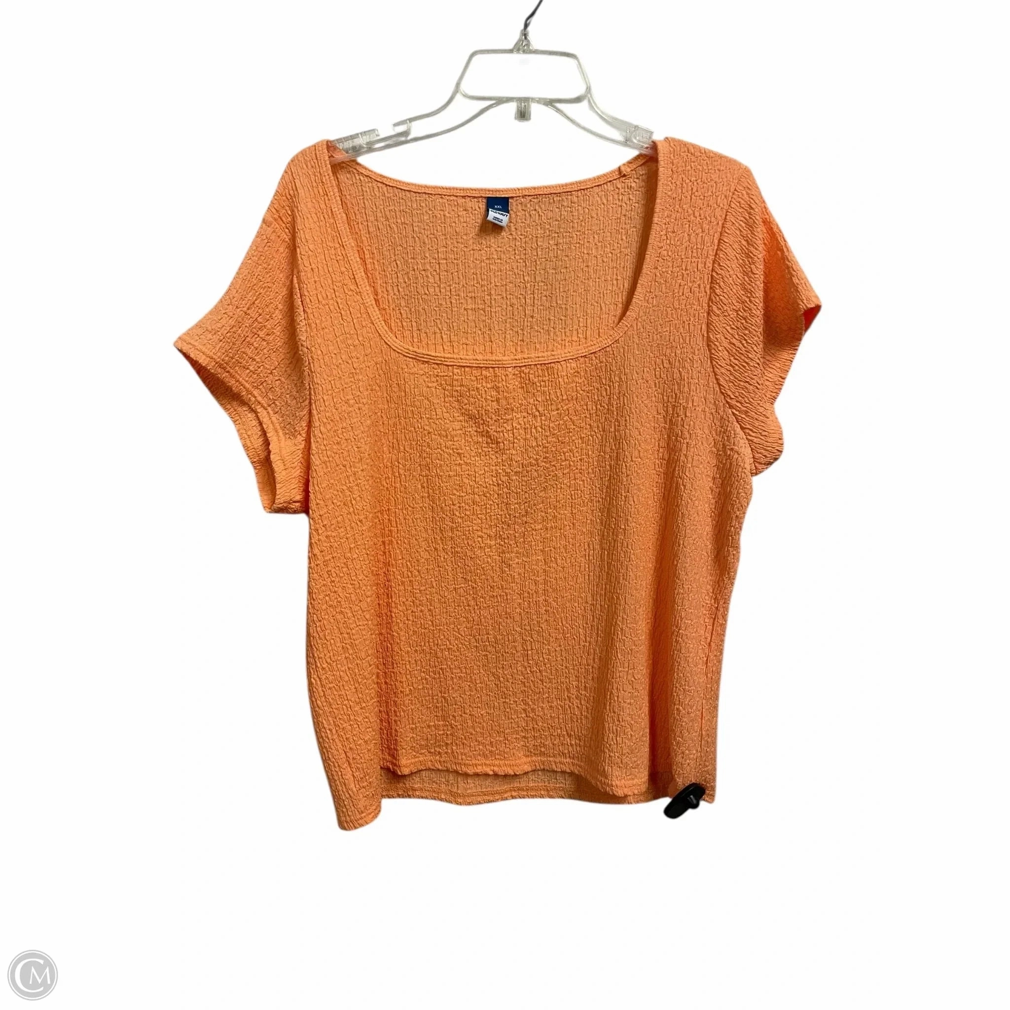 Lightweight Layer Slim Fit Cut Top Short Sleeve By Old Navy In Orange, Size: 2x