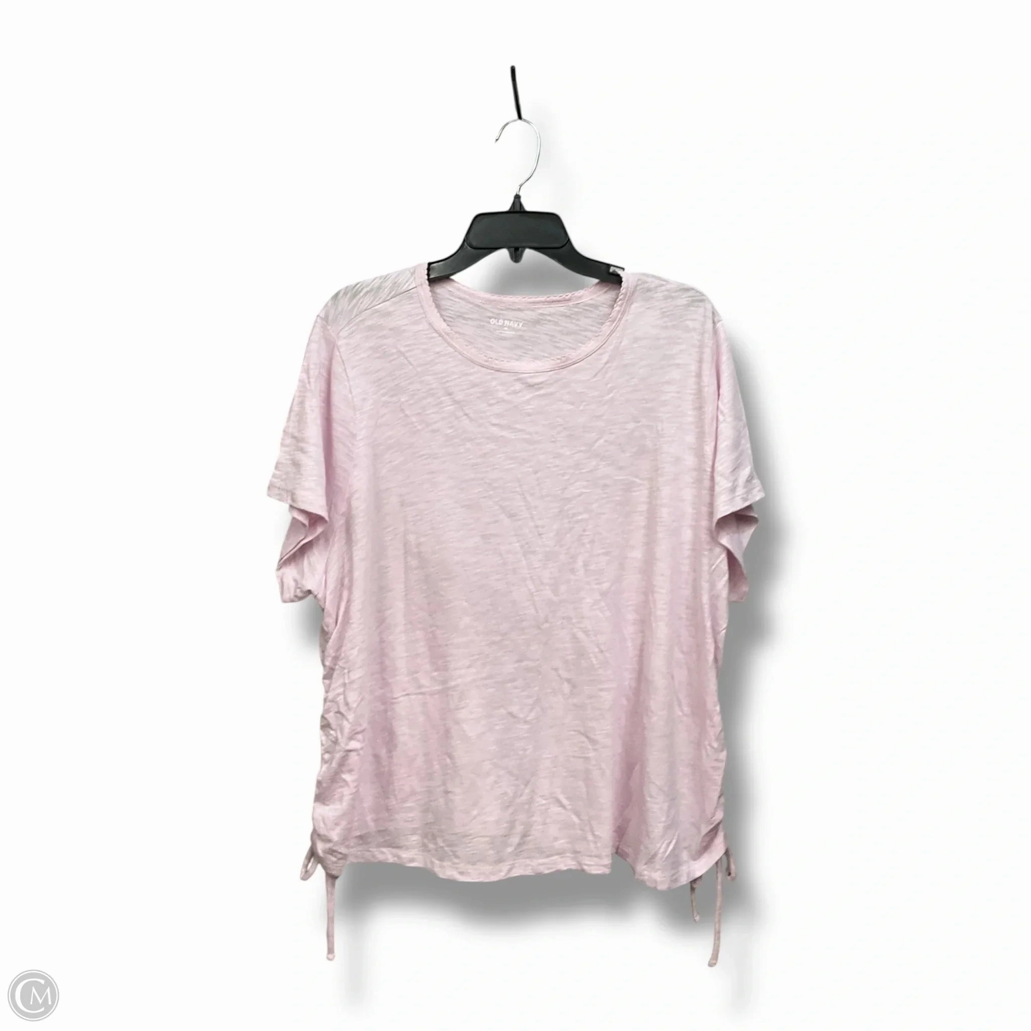 Luxury exclusivity Breathable Waistband Top Short Sleeve By Old Navy In Pink, Size: 2x