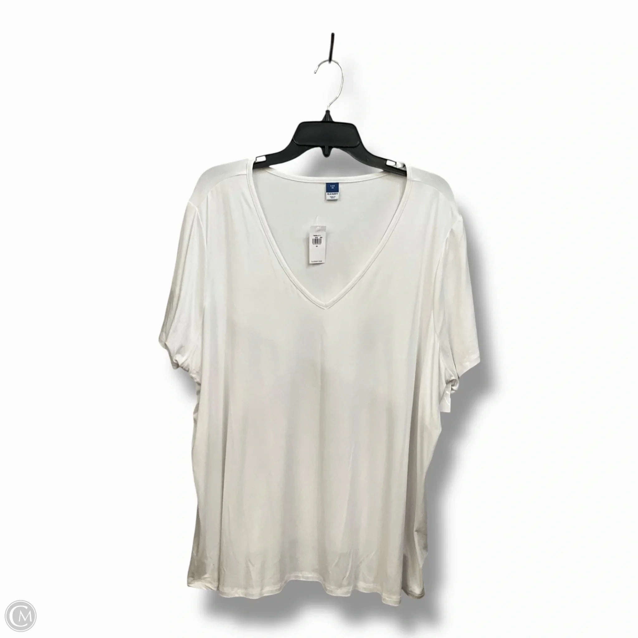 Active Layering Top Short Sleeve By Old Navy In White, Size: 2x