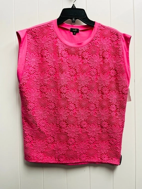 Chilly Comfort Wear Seasonal top Top Short Sleeve By ontwelfth In Pink, Size: Xl